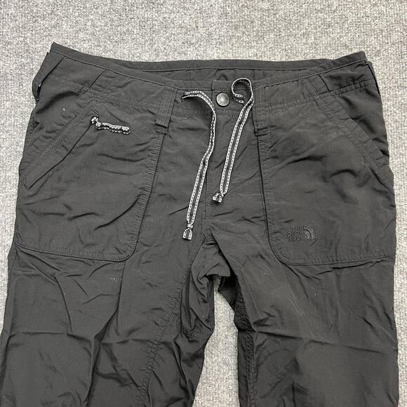 The North Face Pants Womens 8 Black Nylon Hiking Roll-Up Quick Dry Drawstring - Picture 2 of 13